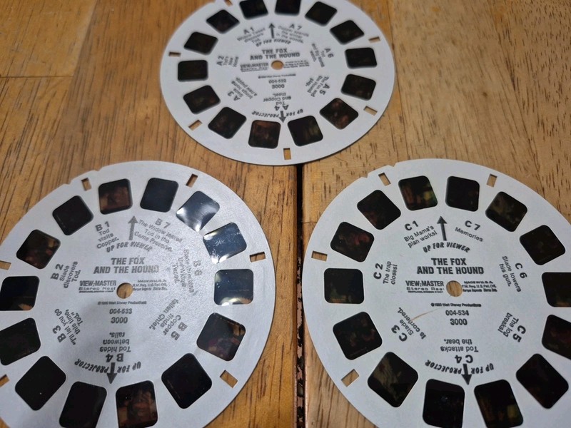 Vtg 1980 Disney’s The Fox And The Hound View-Master Reels A, B, C