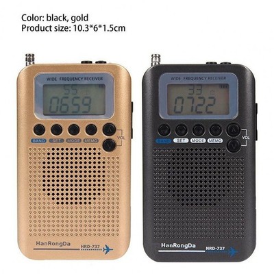 HRD-737 Full Band Radio Aircraft Band Receiver FM/AM/SW/ CB/Air/VHF Portable