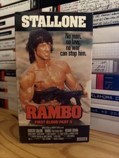 Rambo First Blood Part II 2 VHS VCR Video Tape Movie Sylvester Stallone