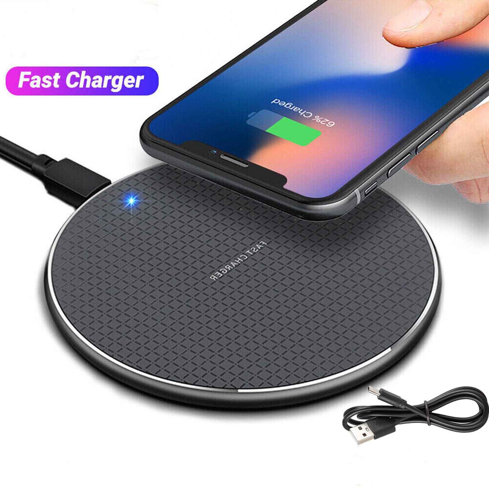 20W Wireless Charger Fast Charging Pad Dock For Samsung iPho