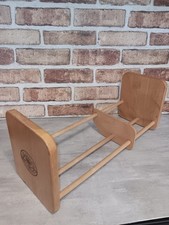 Vtg Napa Valley Box Company Wooden CD/DVD Adjustable Holder Storage Slider Rack