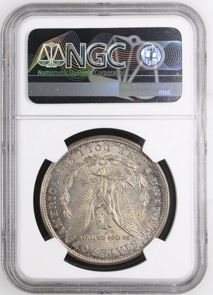 1921 NGC MS64 Minor Curved Clip @ 10:30 Morgan Silver Dollar Mint Error - Image 2 of 4