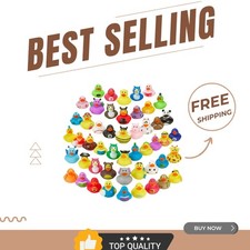 Colorful 50 Rubber Duck Assortment for Splashtacular Bath and Party Time