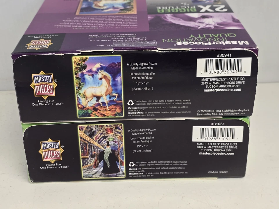 Masterpieces GLOW IN THE DARK Unicorn / Wizard Fantasy 500 Pc Jigsaw Puzzle New - Image 4 of 4