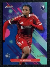 Rio Ngumoha 2025-26 Topps Finest Premier League Rookie #55 Blue Refractor /200
