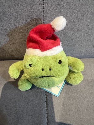 Ricky Regenfrosch Deko Christbaumkugel mit Mütze. Neu mit Etikett