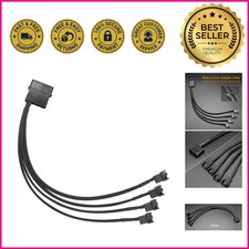 13-Inch Molex to 4 Pin Fan Splitter Adapter - Compatible with 3 Pin  4 Pin Fans