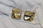 Vintage Gold Clip On Earrings Costume Jewelry