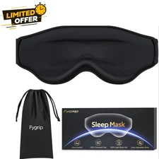 3D Eye Mask Sleep Mask for Men & Women, 100% Pressure-Free & Light Block-Out Eye