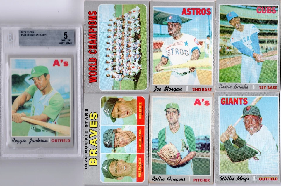 1970 Topps Starter Set (600/720) 1 Graded! Aaron, Bench, Mays, Banks Clemente 🔥 - Image 3 of 4