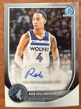 2025-26 Rob Dillingham Bowman Chrome Auto Timberwolves