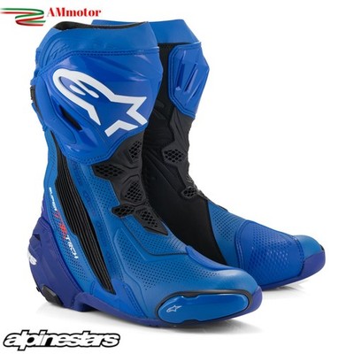 Alpinestars Supertech R Vented Stiefel Blau Schwarz 43 Moto Rennstrecke Motorrad
