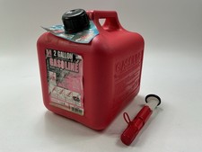 Midwest Can 2300 2-Gallon Red Plastic Gas Fuel Can With Quick Flow Spout