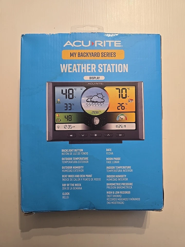 NEW! Weather Station by AcuRite Alarm Forecaster Wireless Digital Color Display - Image 2 of 2