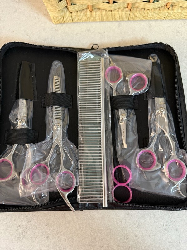 Gimars  4CR Stainless steel Grooming Scissors - 4 Scissors With Comb
