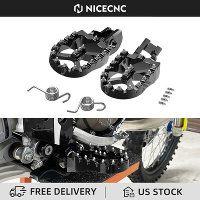 NICECNC Wide Foot Pegs Footrests For KTM 250 300 350 450 SX XC EXC TPI 2017-2022