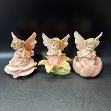 Flower Petal Fairy Knickknack Collectable/ Lot Of 3