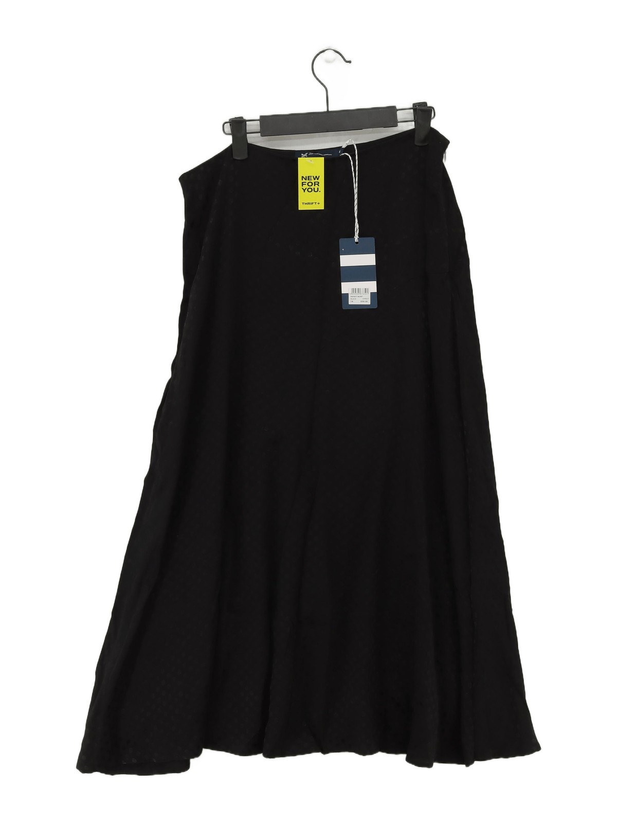 Crew Clothing Womens Maxi Skirt UK 14 Black Polkadot Viscose Long Flowy Skirt-image