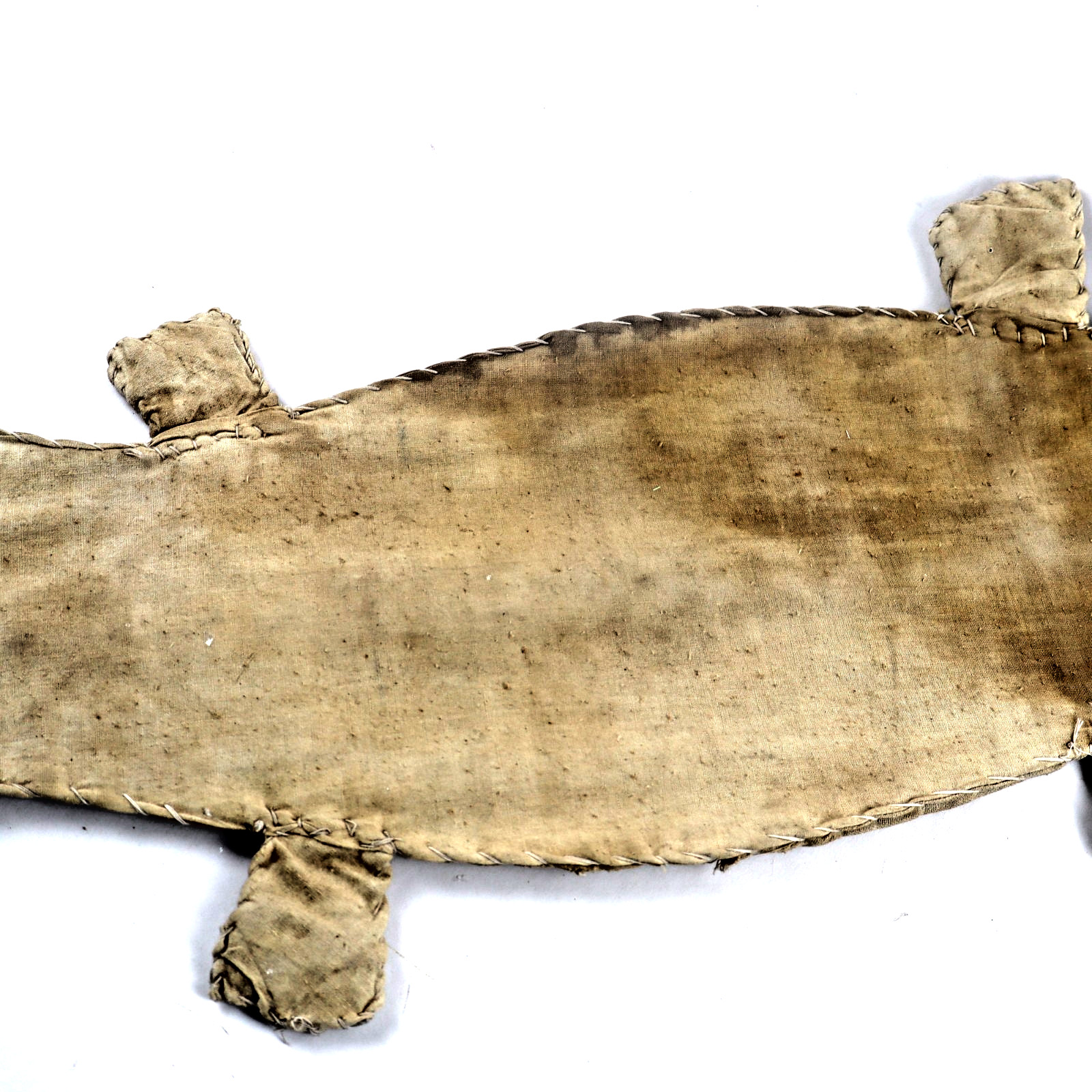 Antqiue African Yoruba Lizard Ceremonial Sash Belt Wall Hanging 40" tribal art