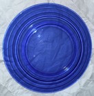 ANTIQUE Moderntone Cobalt Blue Glass 5 7/8" Dessert Plate Hazel Atlas 1934-1942 — photo 5