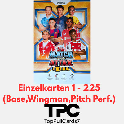 Match Attax Champions League Extra 2025/26 Einzelkarten 1-225 Wingman Pitch Perf