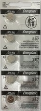 5 Energizer 387S Low-Drain 1.55V Silver-Oxide Button Cell Battery-Accutron