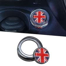 Car Engine Start Button Cover Compatible with Mini Cooper R56 Red Union Jack