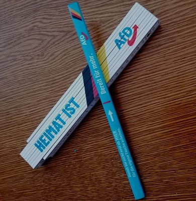 SET AfD Zollstock /Meterstab neu - NICHT FÜR LINKE HÄNDE u. Zimmermannsbleistift