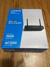 Linksys RE6500 AC1200 Max WiFi Gigabit Range Extender w/4 ports .