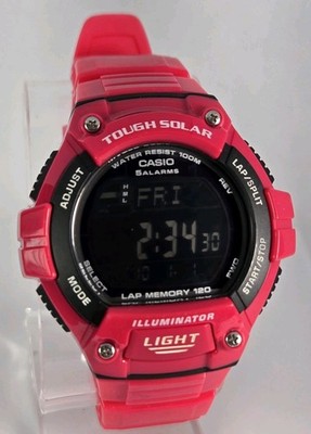 CASIO TOUGH SOLAR WOMEN'S WATER RESISTANT 100M  PINK BAND 45mm