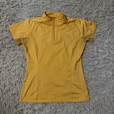Women’s Medium Yellow Smartpak Short Sleeve Horseback Riding Sunshirt