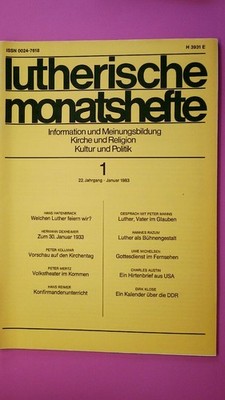 153927 LUTHERISCHE MONATSHEFTE