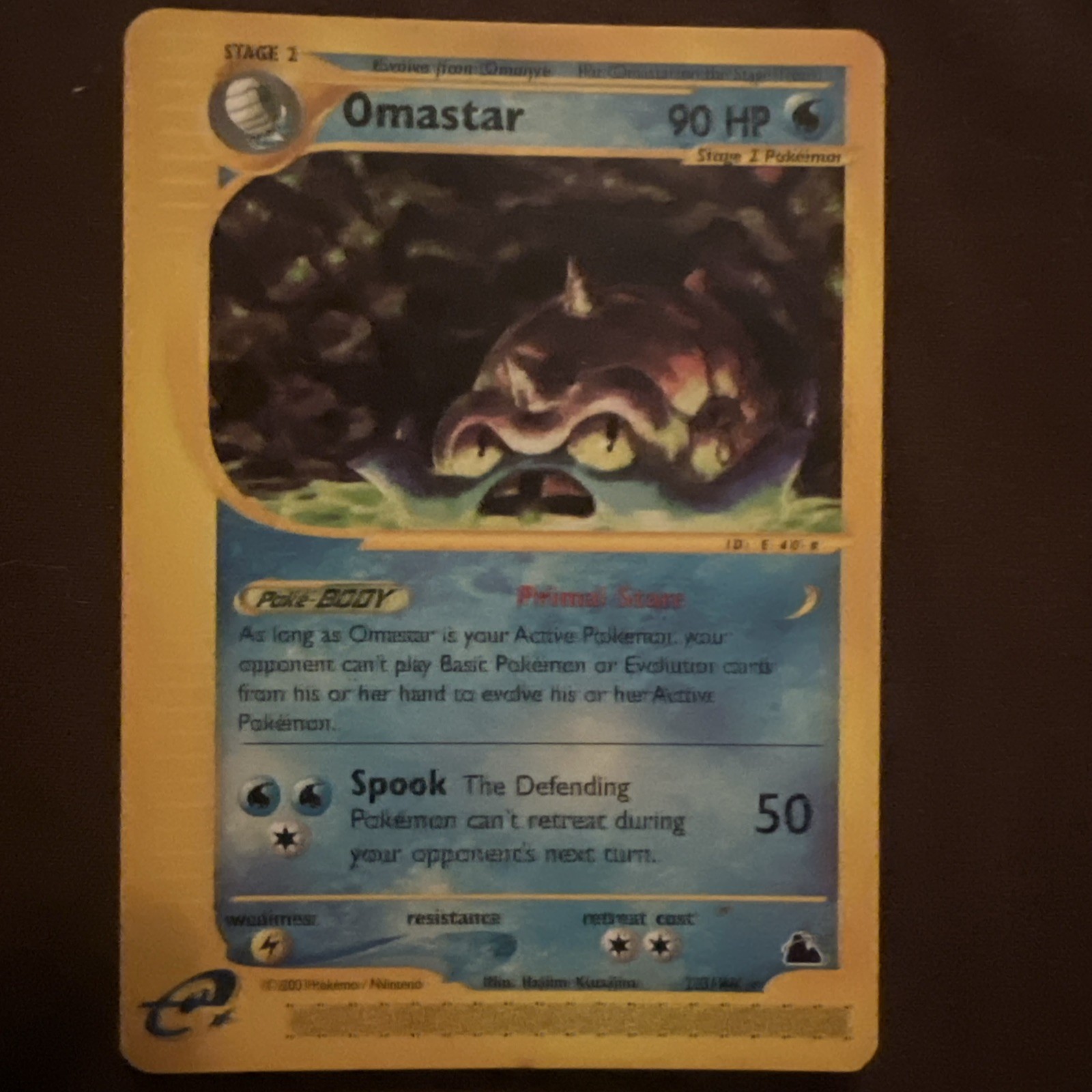 Pokémon TCG Omastar 23/144 NM Skyridge Rare Stage 2 English 2003 E-reader