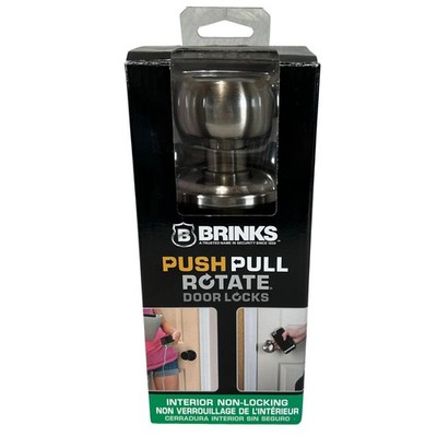 Brinks Stafford Push Pull Rotate Passage Door Knob Satin Nickel 23041-119 NEW