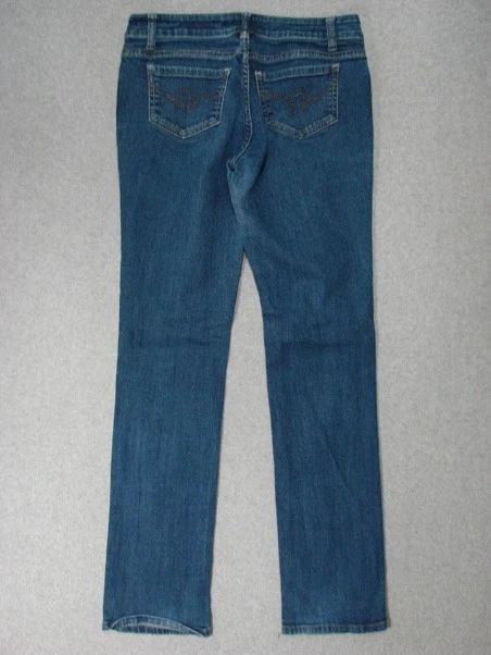 SJ05452 ** ROCAWEAR ** SIMONE прямые штанины женские джинсы sz7 темно-синий - Изображение 2 из 4