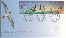 1993 Seabirds of Christmas Island (Gummed Strip) FDC - Christmas Is Pictorial PM