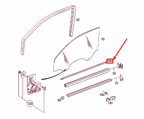 Genuine Mercedes-Benz Cl203 Left Garnish Moulding A2036903180 OEM 