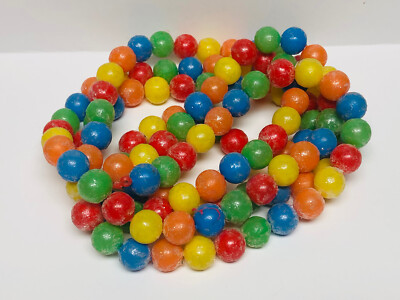 Vintage Sugar Coated Blow Mold Gum Ball Garland 8 