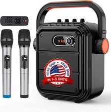 Bocina Grande Para Fiesta Con Sistema Karaoke Microfono Luces Portatil Bateria