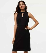 ANN TAYLOR LOFT Black Keyhole Sheath dress, 8, NWT, Retail $89.50