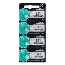 Murata 321 Silver Oxide Watch / Electronic Battery 4 Pcs - Replaces Sony
