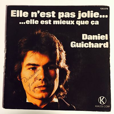 Ref1003 Vinyl 45 Upm Daniel Guichard Elle n´ Est Pas Jolie Elle Est Besser Que