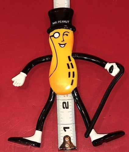 Vintage New 1991 RUSS MR. PEANUT Planters 6" Bendable Figure Promo Toy Jesco 90s