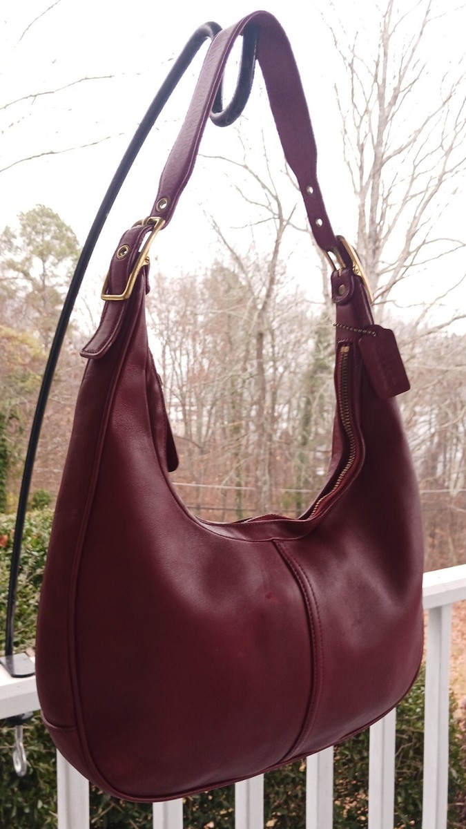 Coach 9591 MEDIUM Vintage Cherry Red Leather Zoe Shoulder/Hobo Bag