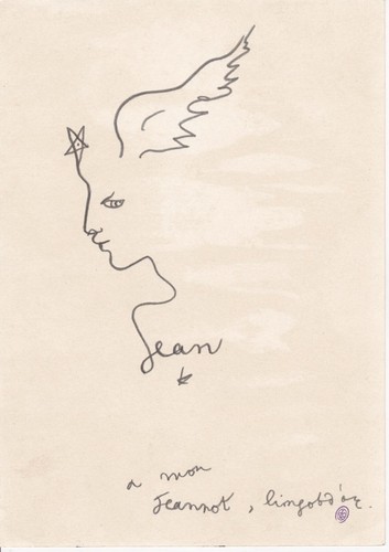 Jean Cocteau Drawing French Portrait Profile Classical hermes mythological - Picture 3 of 3
