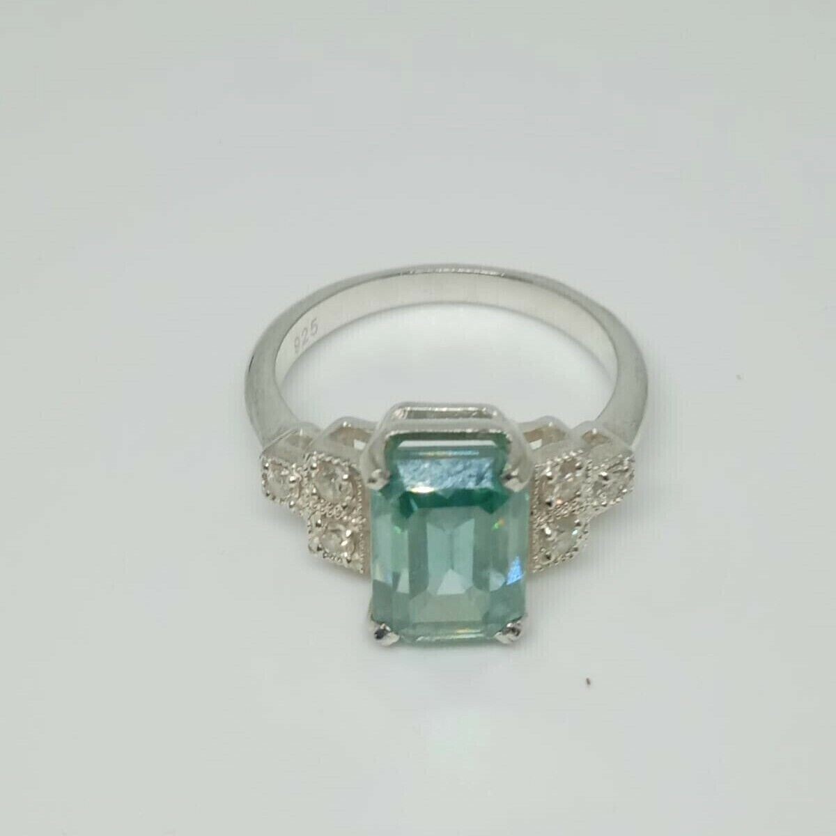 5CT Lab Created Blue Diamond Solitaire Men Ring In 925 Sterling Silver