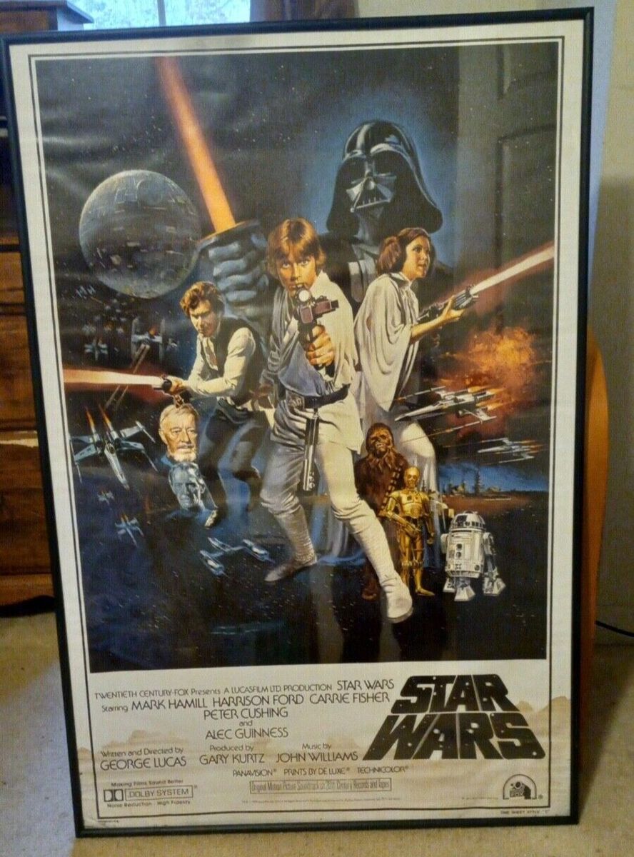 Vintage 1993 Star Wars Style C Zig Zag Movie Poster Germany Vintage 1993 Star Wars Style C Zig Zag Movie Poster Germany