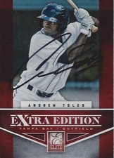 Andrew Toles Tampa Bay Rays 2012 Panini Elite Signed Card 