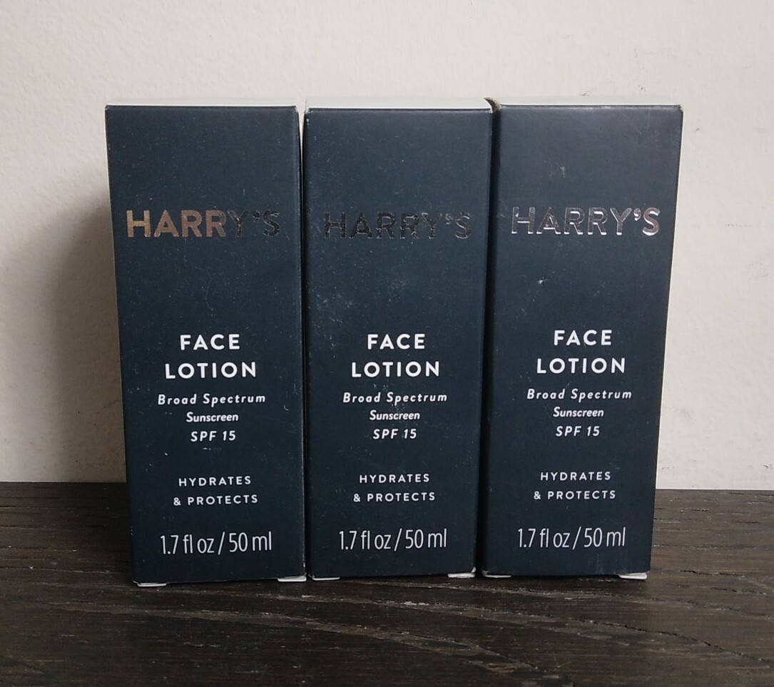 3-Pack Harry's Hydrating Face Lotion 1.7oz Each Travel Size