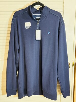 Izod Mens Big Tall Advantage Performance Pullover Size XL Sweat Shirt Blue NWT